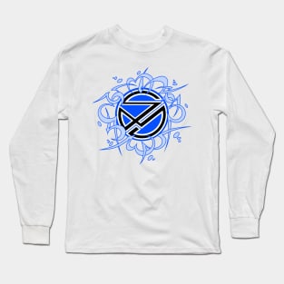 Sinister Motives blue tribal logo Long Sleeve T-Shirt